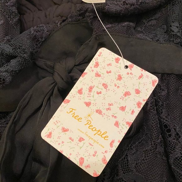 Free People Black Chante Lace Tank Top - XS - Picture 8 of 13